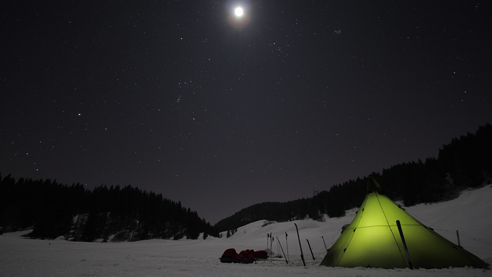 Premier bivouac hivernal sur les hauteurs du Jura