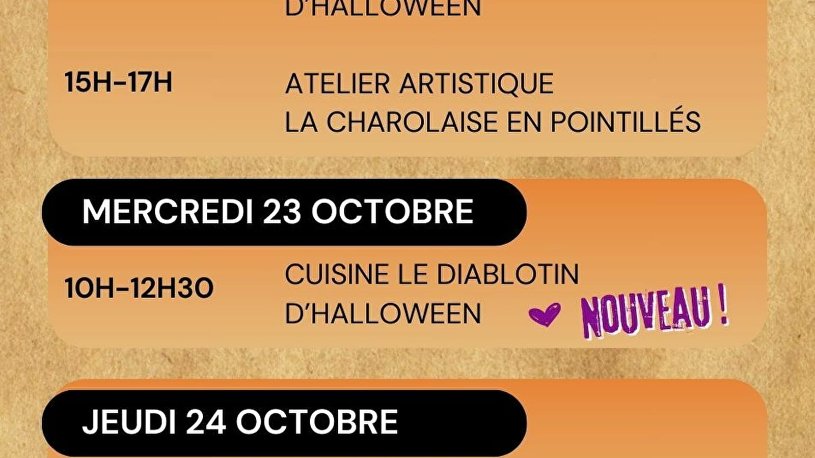 NOUVEAU - Atelier de cuisine : le diablotin d'Halloween