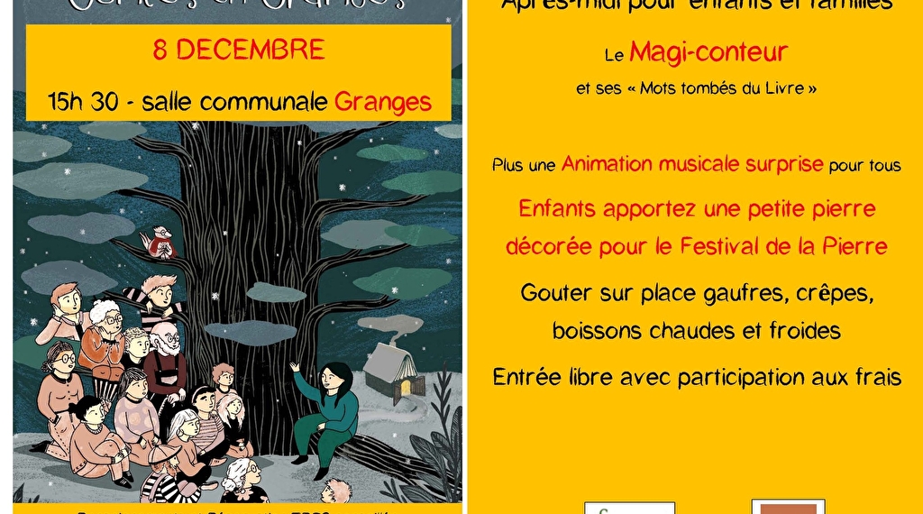 Après midi contée pour enfants et familles Le 8 déc 2024