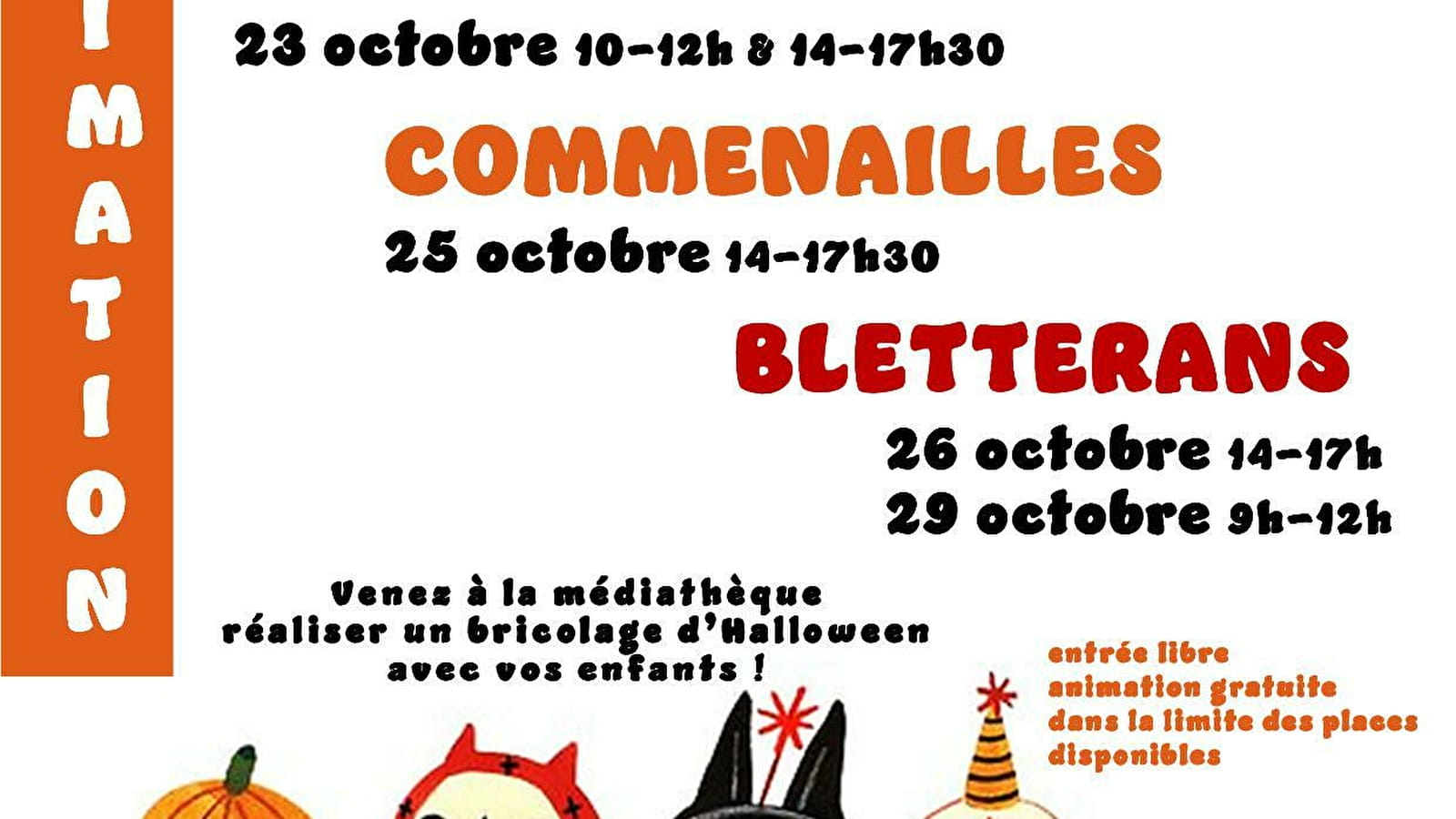 Atelier créatif parents enfants - halloween - Médiathèque