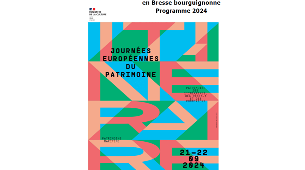 Journées du patrimoine en Bresse bourguignonne Du 21 au 22 sept 2024