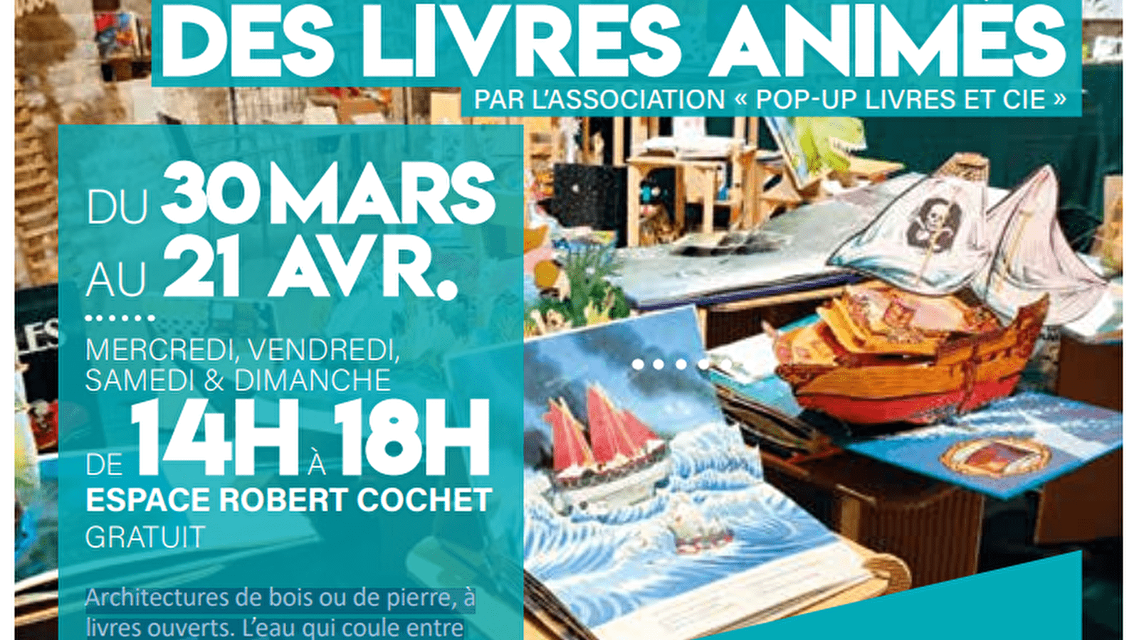 Exposition L’ Architecture et l’eau au détour des livres animés