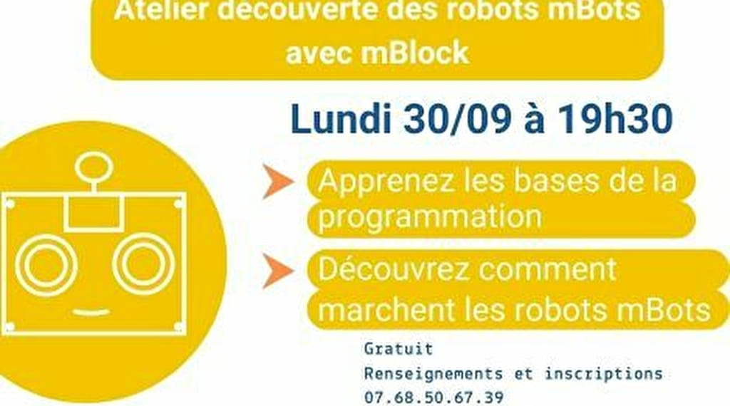 Atelier robots mBots - FabLab Le 30 sept 2024