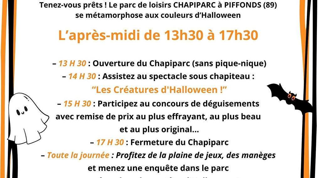 Chapilloween Du 21 au 31 oct 2024