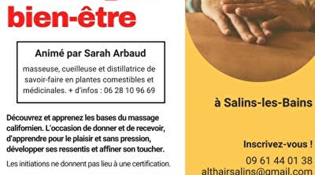 Initiation au massage bien-être dos Le 21 déc 2024