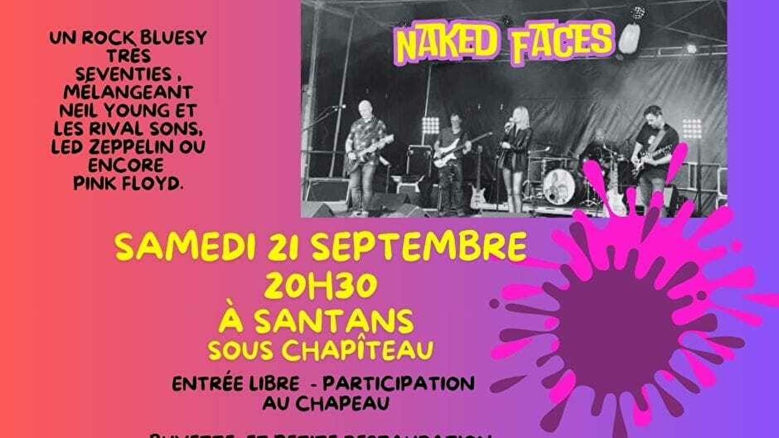 Concert Naked Faces (rock'n blues 70s)