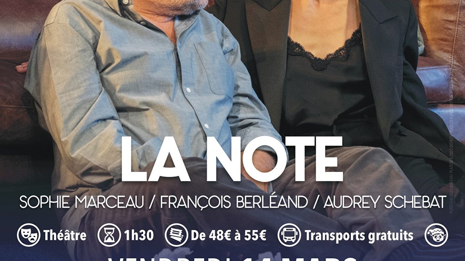 THEÂTRE – « LA NOTE » avec Sophie Marceau, François Berléand et Audrey Schebat