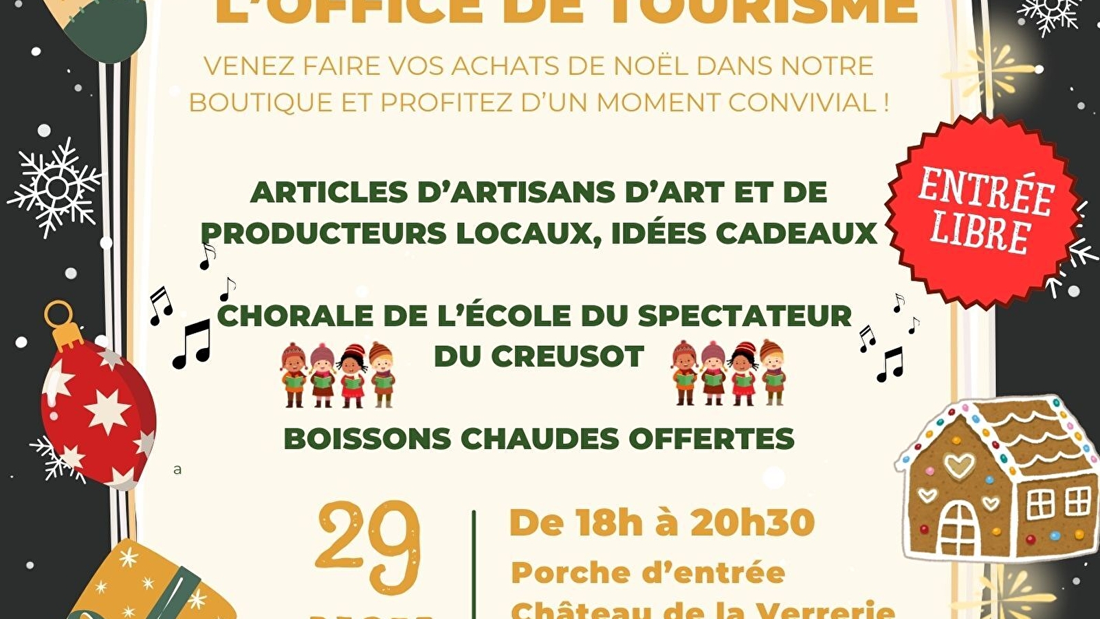 Soirée de lancement - Boutique de Noël de l'Office de Tourisme Creusot Montceau