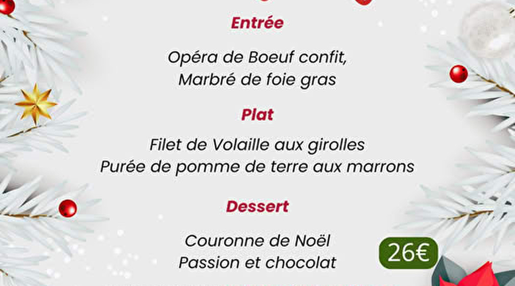 Repas de Noël Du 19 au 20 déc 2024