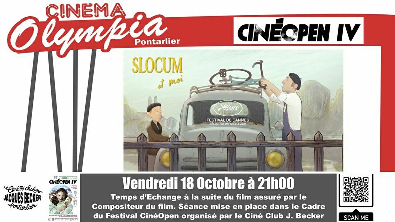 Festival Cinéopen III - Projection 'Slocum et Moi'.