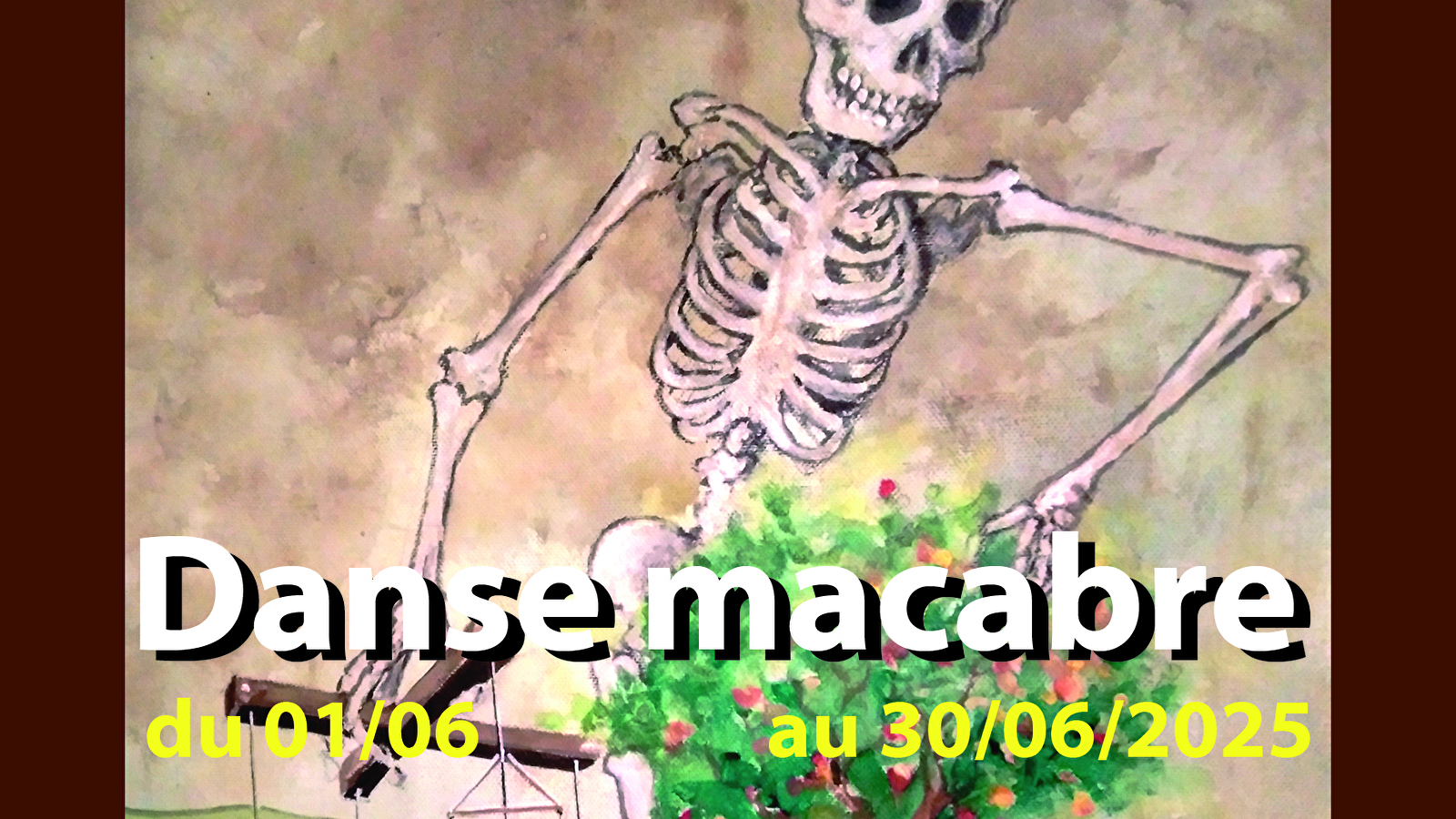 Exposition 'Danse macabre' Série de peintures de Fabien Ansault, satire picturale et vanités. Œuvres picturales panoramiques et interchangeables...