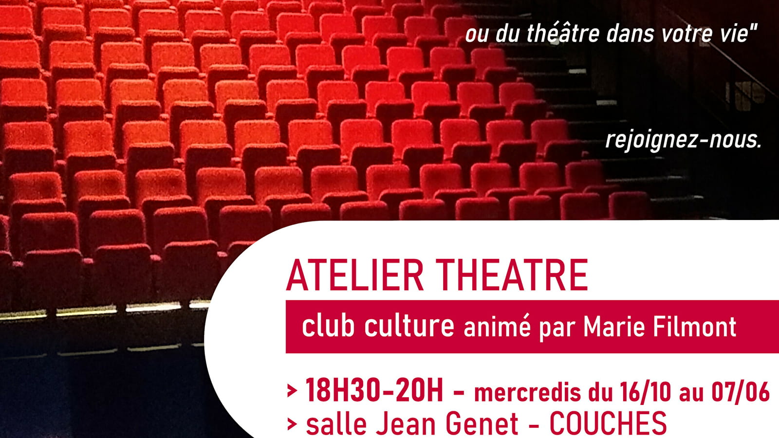 Atelier théâtre: club culture de Couches 