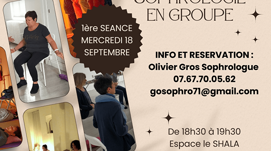 Séances collectives de Sophrologie Du 18/9/2024 au 18/6/2025