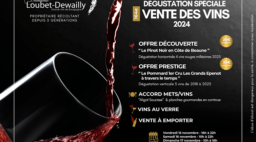 Domaine Loubet-Dewailly - Vente des Vins 2024 : dégustation "Prestige" verticale de l