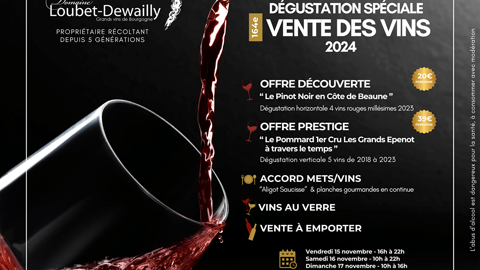 Dégustation 'Prestige' - Vente des Vins 2024 - Domaine Loubet-Dewailly