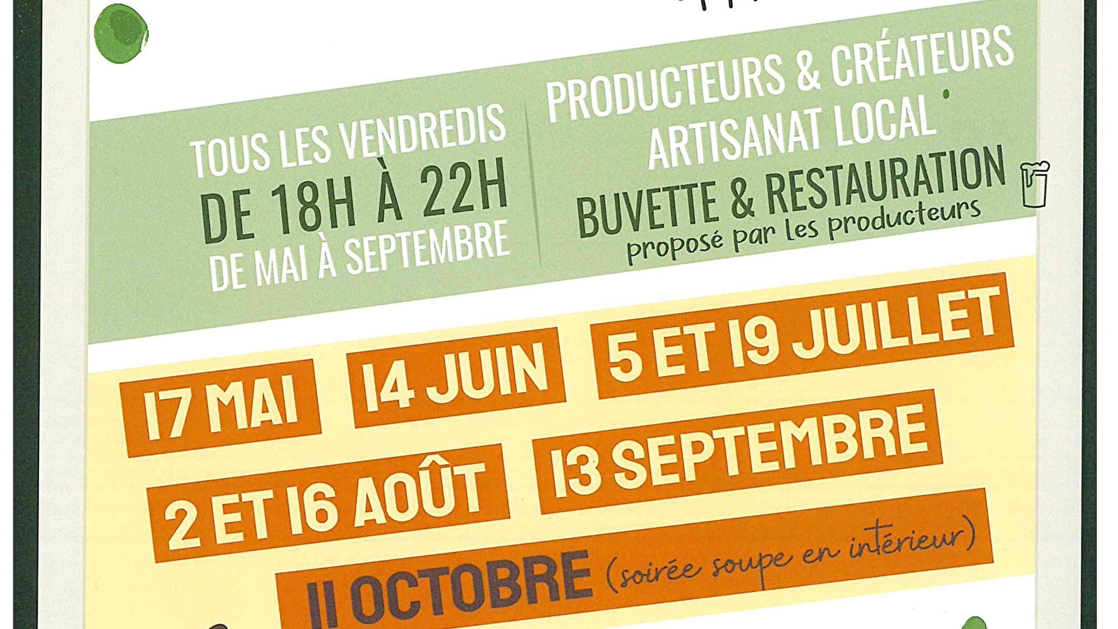 Les p'tits marchés : producteurs locaux et ambiance musicale