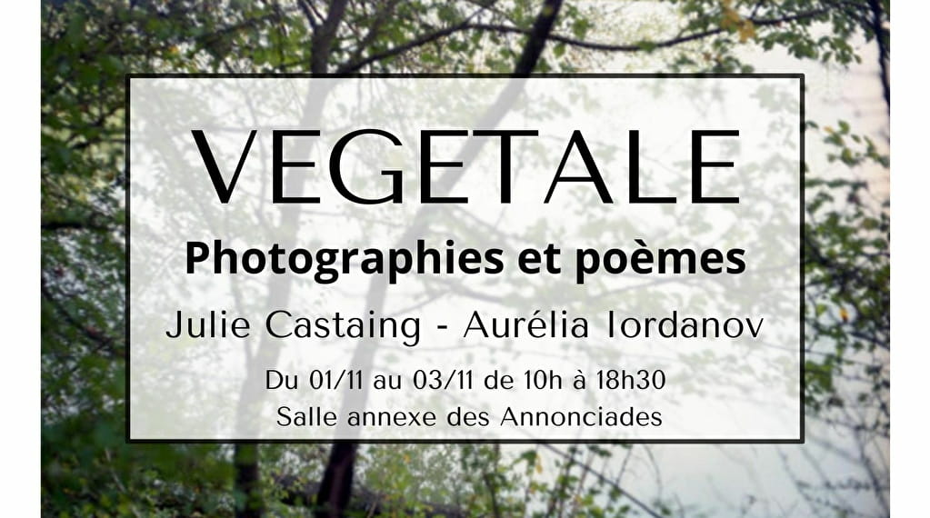 "Végétale" : exposition photographie et poésie Du 1 au 3 nov 2024