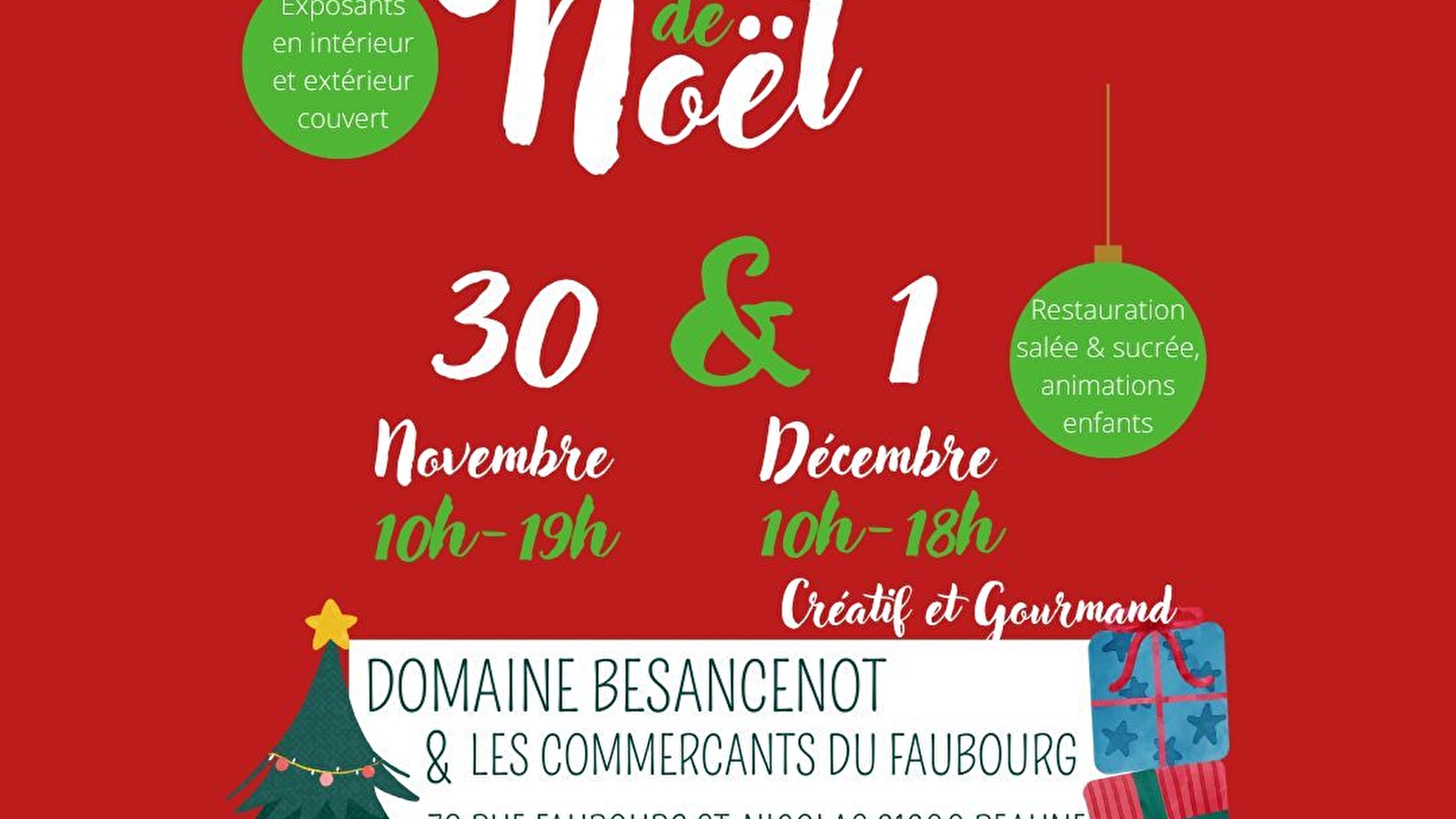 Marché de Noël des producteurs au Domaine Besancenot