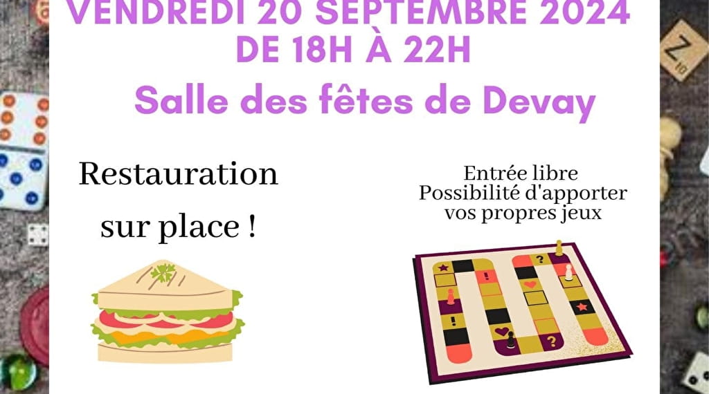 Soirée jeux de société Le 20 sept 2024