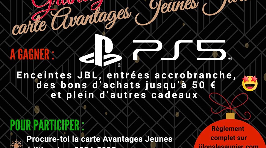 Grand Jeu de Noël de la Carte Avantages Jeunes Du 15 nov au 5 déc 2024