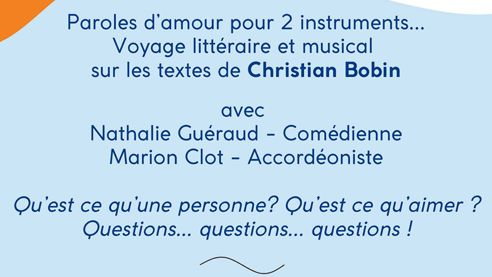 Voyage littéraire et musical sur les textes de Bobin