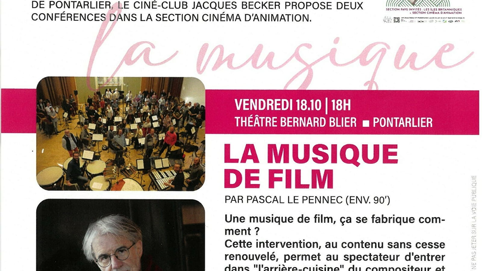 4ème Festival Cinéopen : Conférence - La musique de film