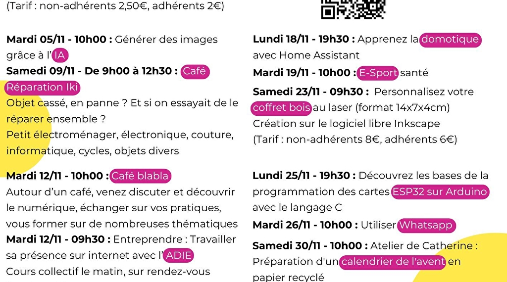 Atelier programmation cartes ESP32 sur Arduino Le 25 nov 2024