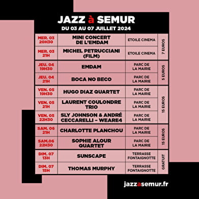 [Jazz à Semur] Hugo Diaz Quartet, Laurent Coulondre Trio,  Weare4