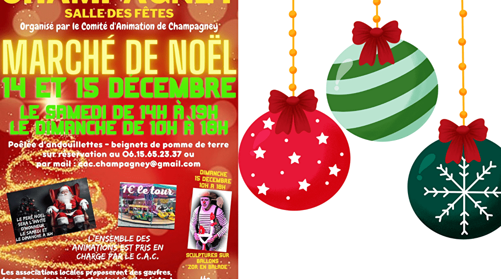 Marché de Noël à Champagney Du 14 au 15 déc 2024