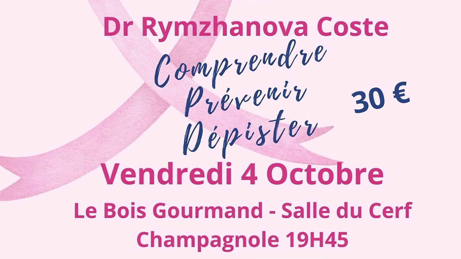 Repas conférence Octobre Rose