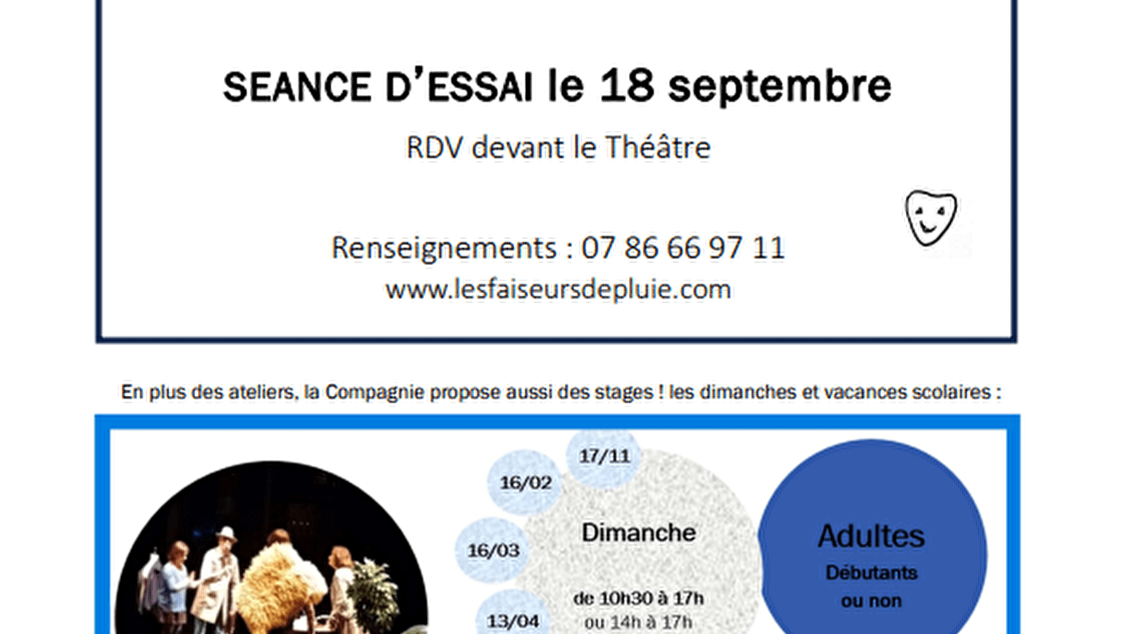 Théâtre à Chagny - Ateliers et Stages Saison 2024-2025