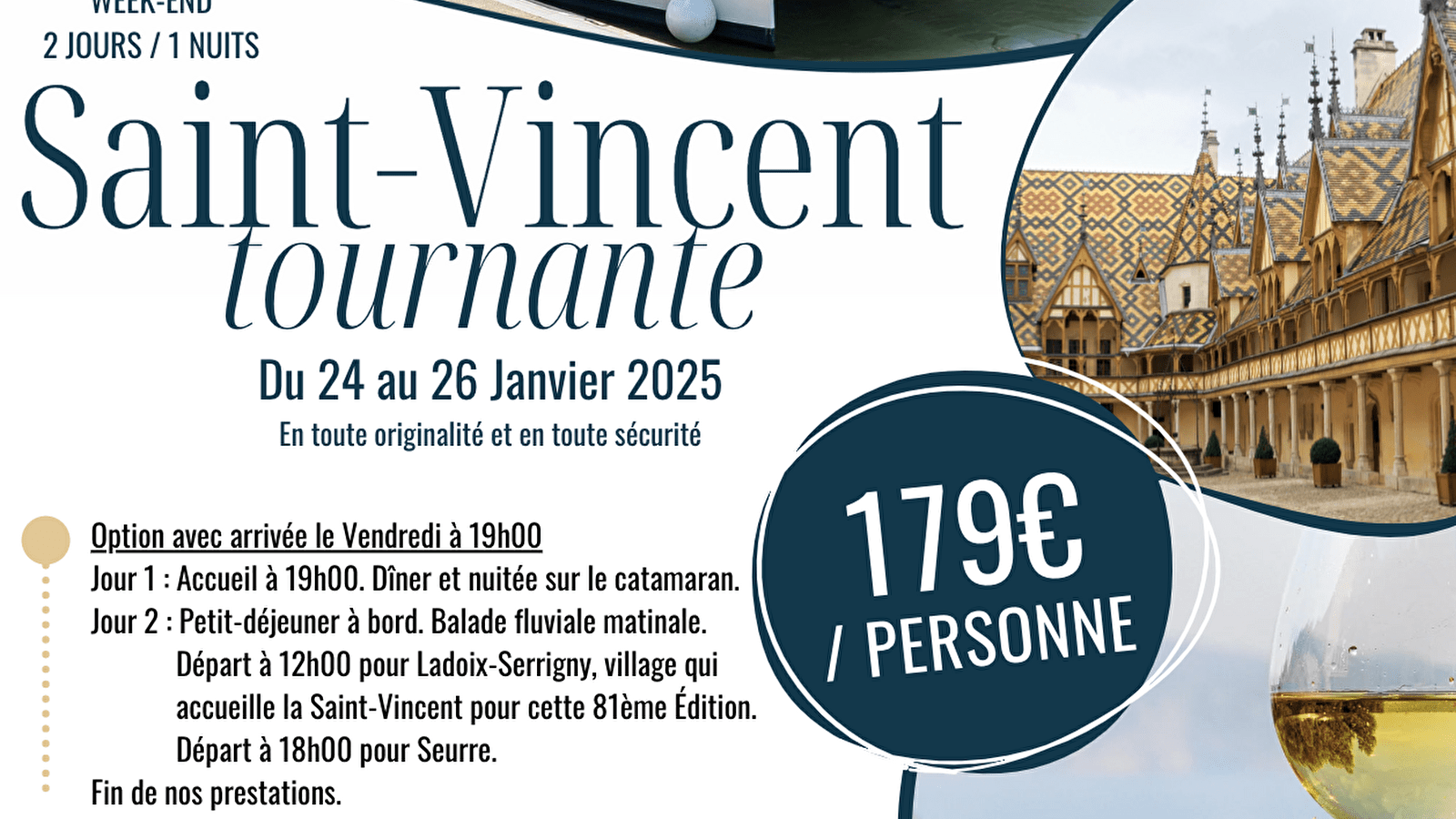 Saint Vincent Tournante avec Bourgogne Catamaran