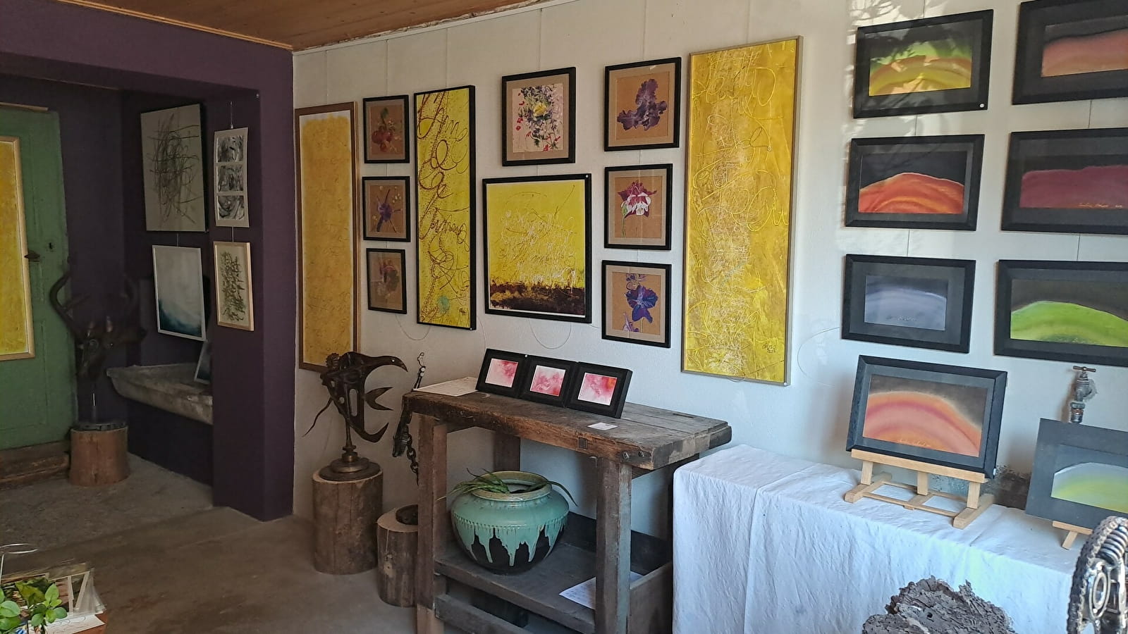 Atelier d'artiste, lieu d'exposition avec Christine Richard