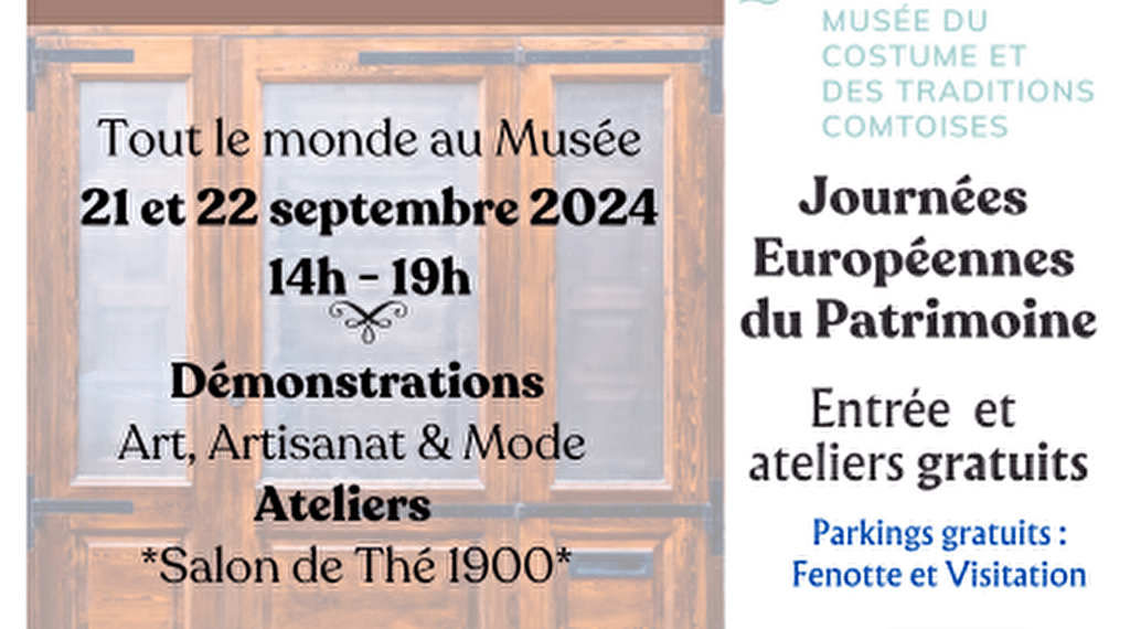 Journées Europeennes du Patrimoine au Musée du... Du 21 au 22 sept 2024