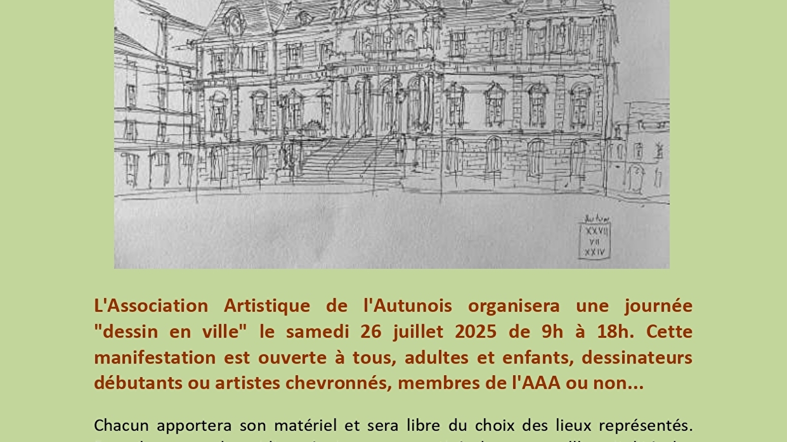 Autun - Dessin en ville