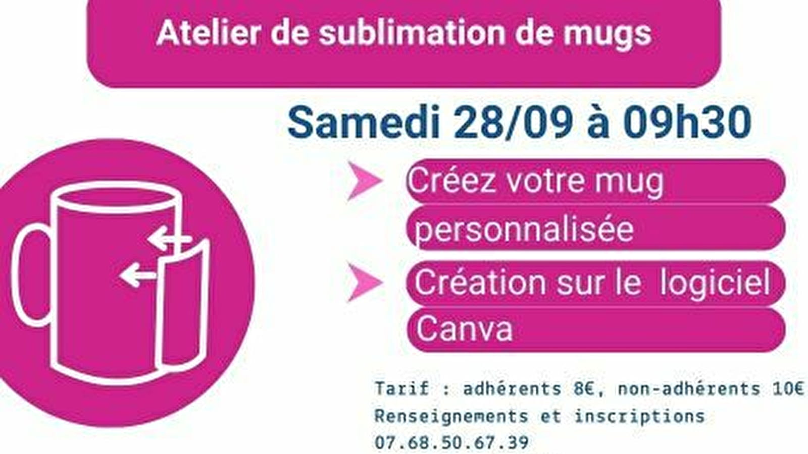 Atelier création de mugs - FabLab 