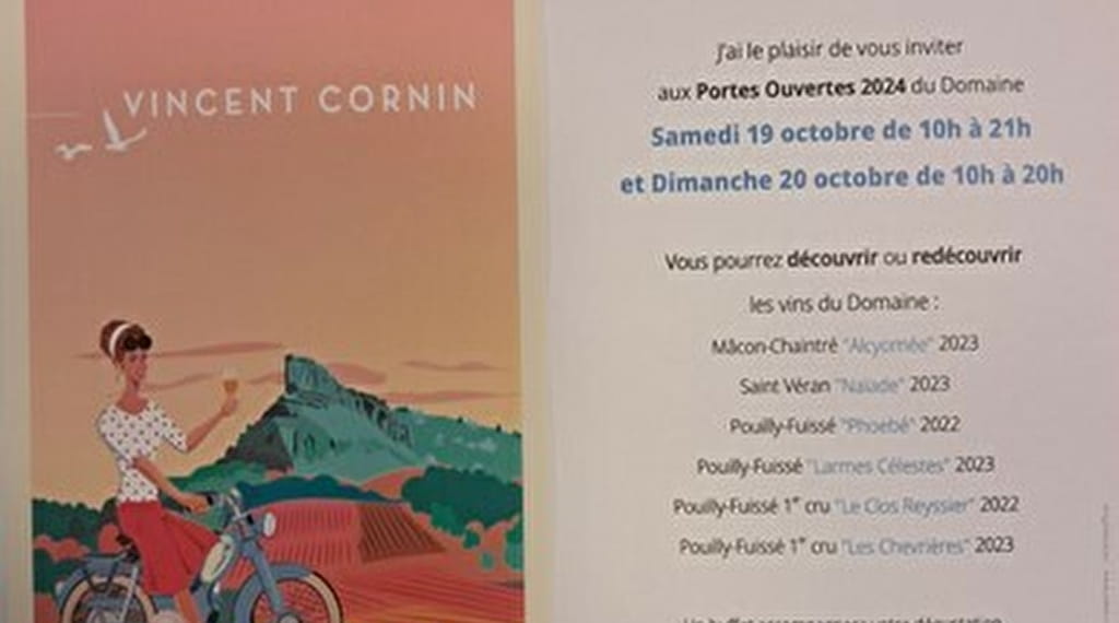 Portes Ouvertes Domaine Vincent Cornin Du 20/10/2023 au 20/10/2024