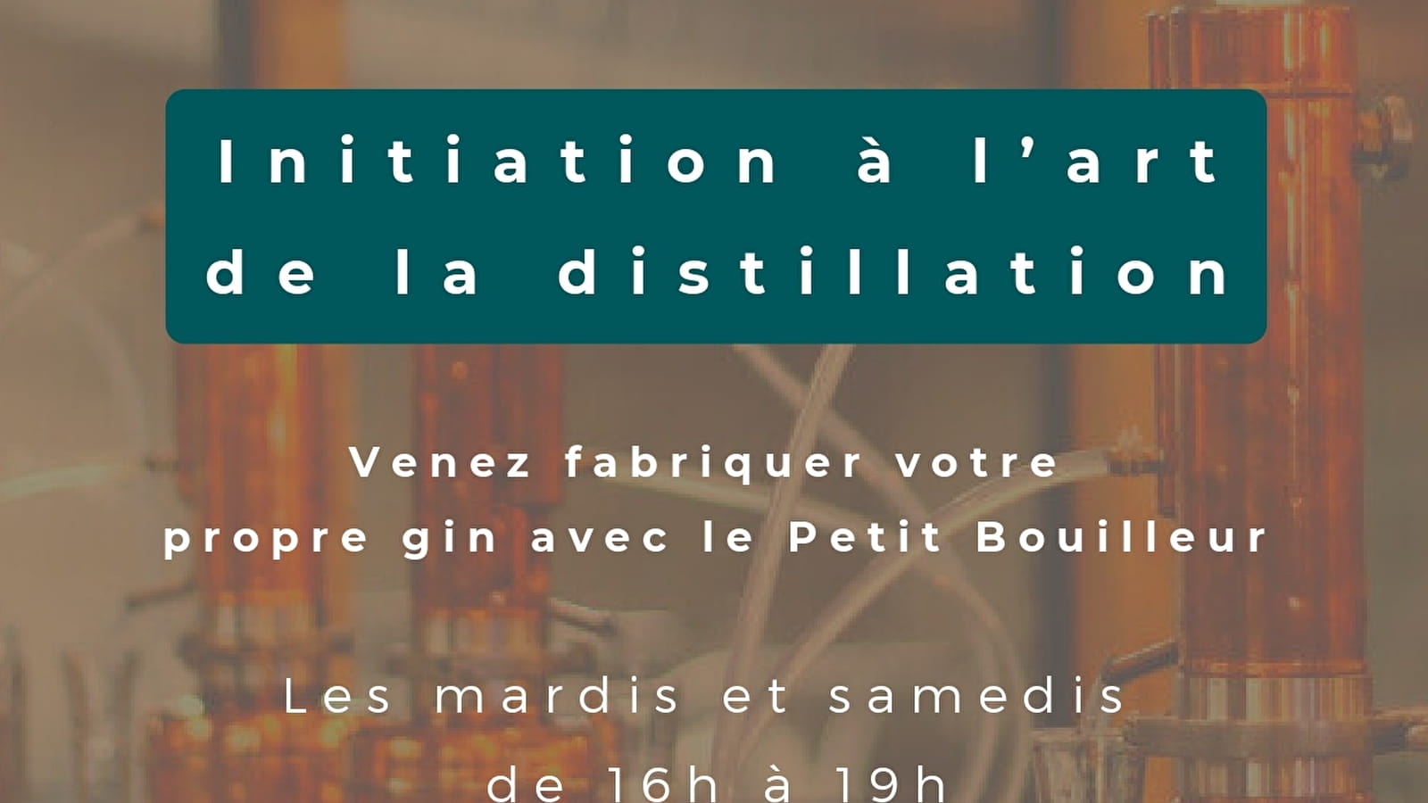 Initiation à l’art de la distillation