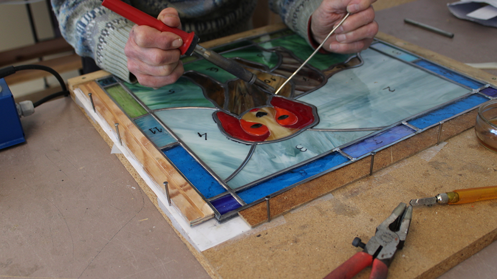 Démonstration Route des savoir-faire : Travail du verre, Association Art et Lumière