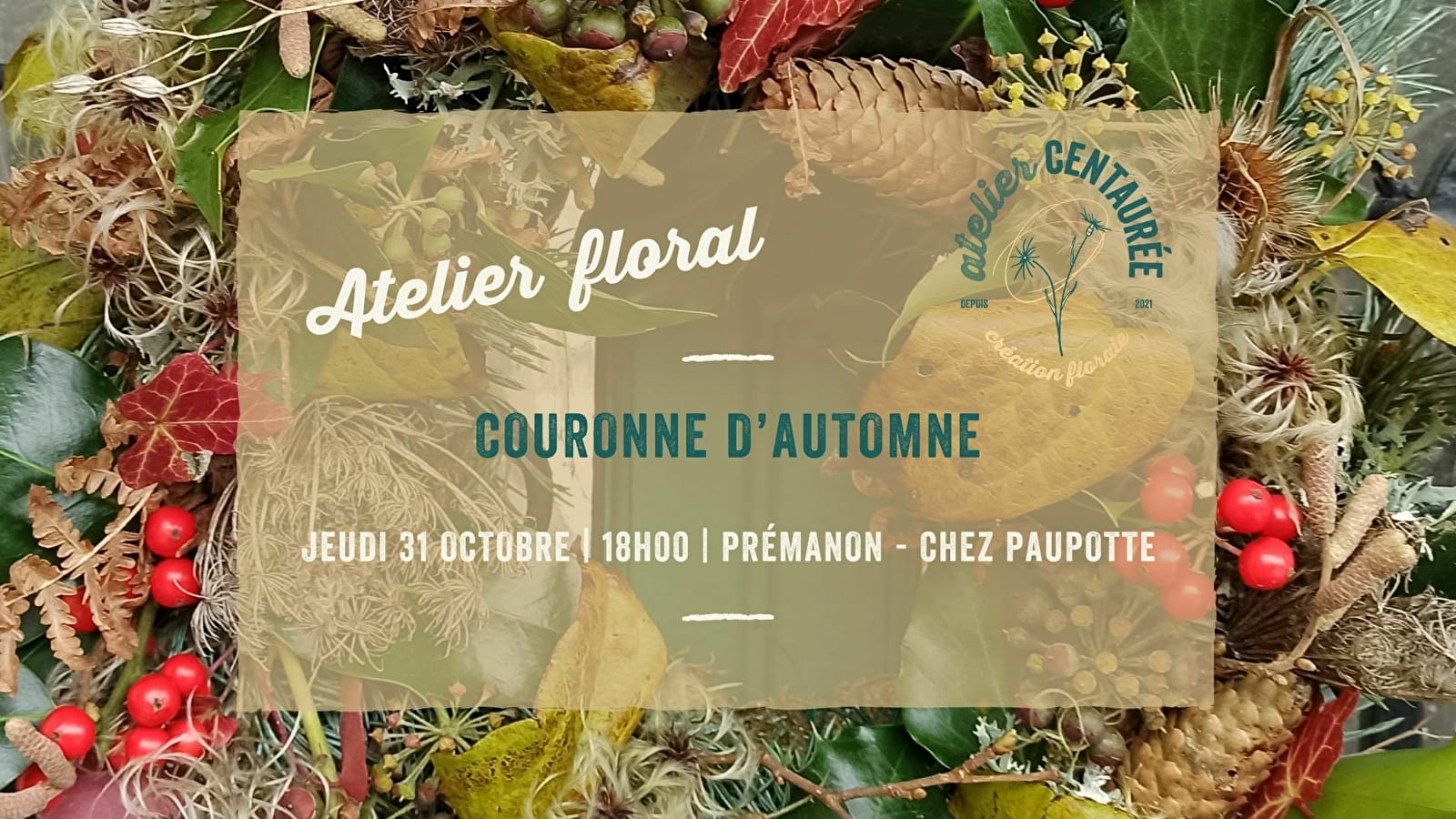 Atelier de création florale 'Couronne d'automne'