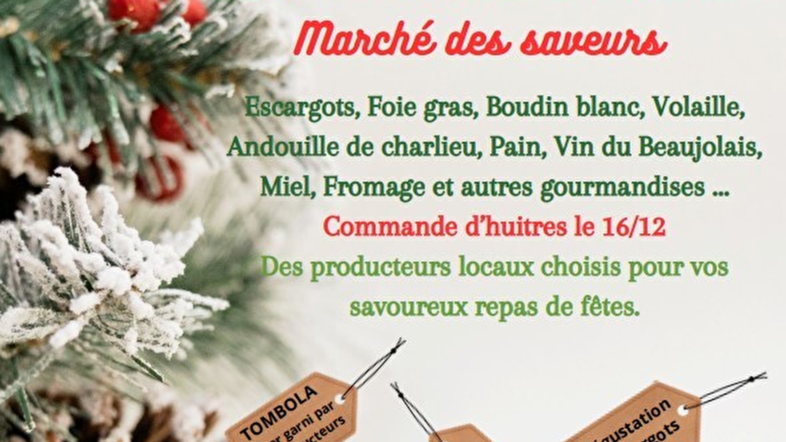 Noël à la ferme  -  Marché des Saveurs