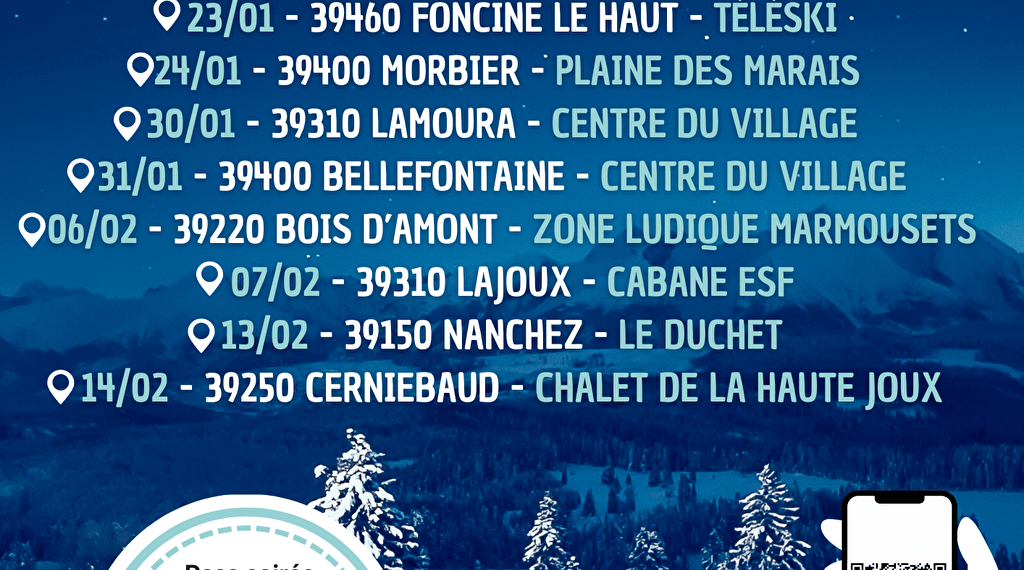 Jura Nordic Nights : soirées découverte du ski... Du 24 au 31 janv 2025