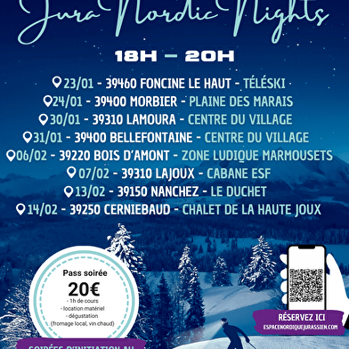 Jura Nordic Nights : soirées découverte du ski de fond